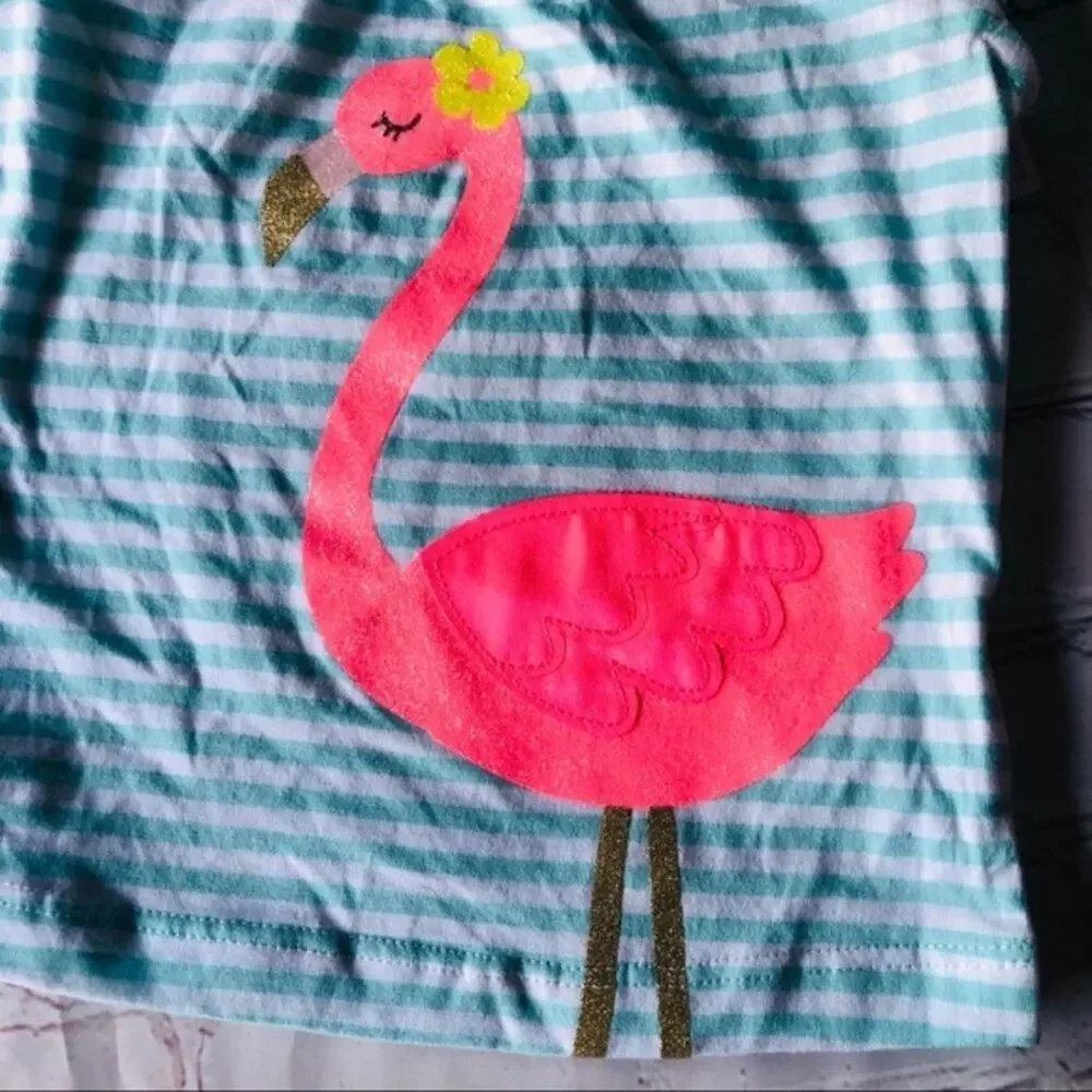 Carters 2Pc Shirt/Pants Flamingo Stripe Set 18M
